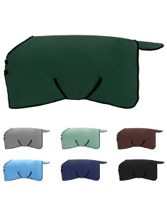 Coperta per Cavalli Verde scuro completo Poliestere 2