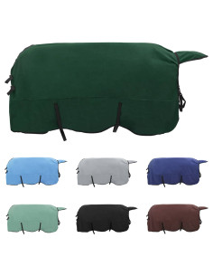 Coperta per Cavalli Verde scuro completo Poliestere 2