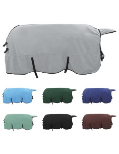 Coperta per Cavalli Grigio chiaro e rosa completo Poliestere 2