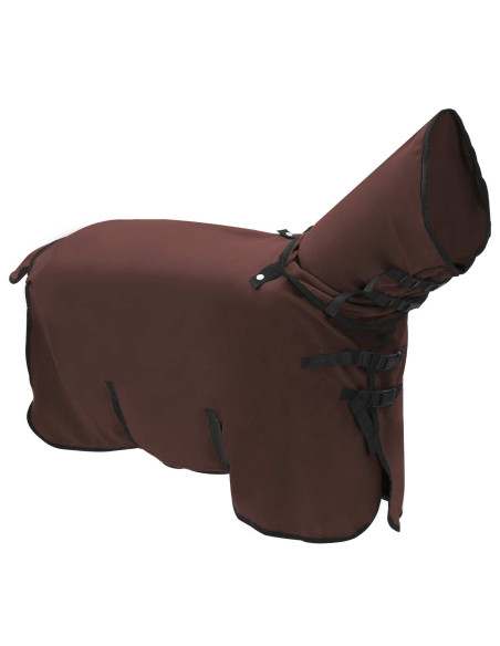 Coperta per Cavalli Marrone Scuro Completo Poliestere