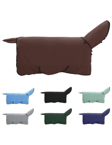 Coperta per Cavalli Marrone Scuro Completo Poliestere