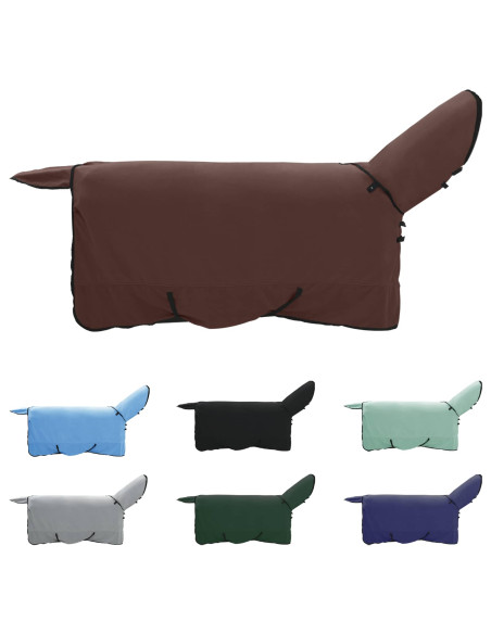Coperta per Cavalli Marrone Scuro Completo 145 cm Poliestere