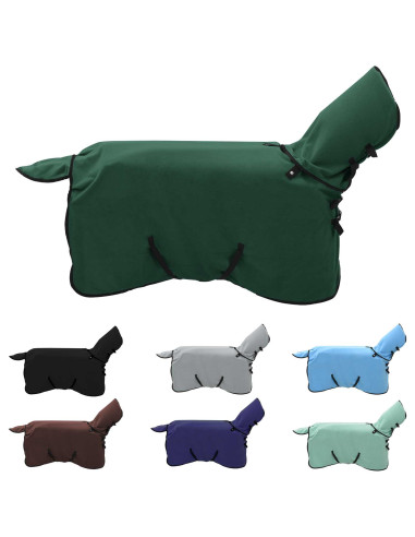 Coperta per Cavalli Verde scuro completo Poliestere