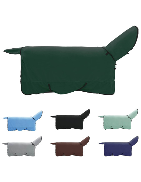 Coperta per Cavalli Verde scuro completo Poliestere