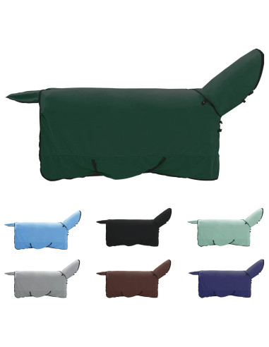 Coperta per Cavalli Verde scuro completo Poliestere