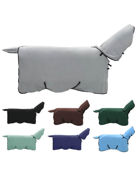 Coperta per Cavalli Grigio chiaro e rosa completo Poliestere