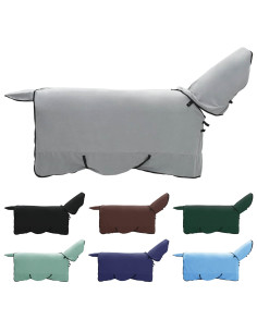 Coperta per Cavalli Grigio chiaro e rosa completo Poliestere 2