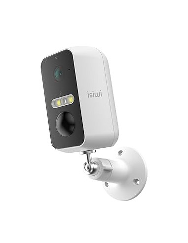 ISIWITELECAMERA A BATTERIA WIRELESS FLIP 2K BULLET FISSA PER ESTERNO IR LED E SHOWCOLOR AUDIO BIDIRE