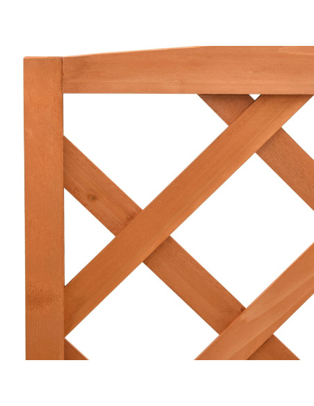 Fioriera con Traliccio Arancione 70x42x120 cm Massello di Abete