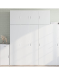 Credenza Bianca 80x42,5x249 cm in Legno Multistrato