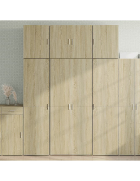 Credenza Rovere Sonoma 80x42,5x249 cm in Legno Multistrato