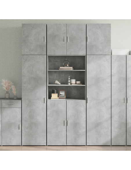 Credenza Grigio Cemento 80x42,5x249 cm in Legno Multistrato