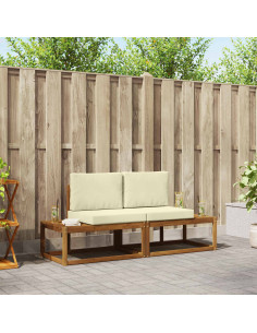 Set di divani con cuscino 2 pcs Naturale