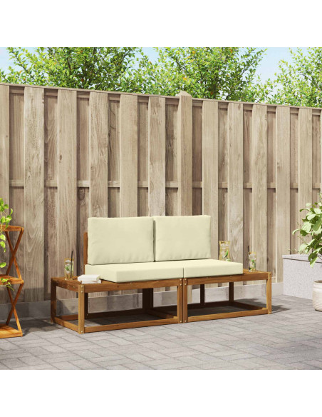 Set di divani con cuscino 2 pcs Naturale