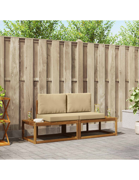 Set di divani con cuscino 2 pcs Naturale