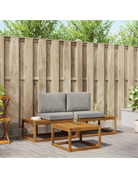 Set di divani con cuscino 3 pcs Naturale