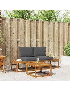 Set di divani con cuscino 3 pcs Naturale