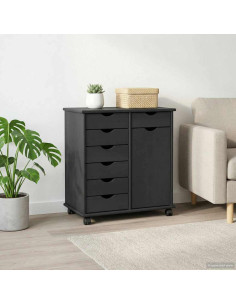 Mobile con Ruote con ruota Grigio 63,5 x 39 x 65,5 cm