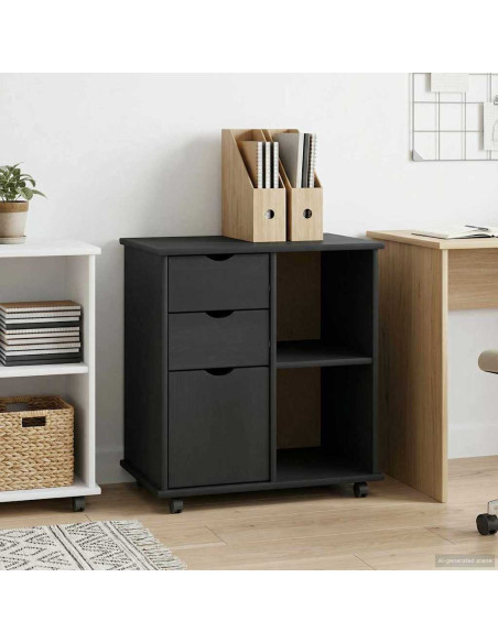 Mobile con Ruote con ruota Grigio 63,5 x 39 x 65,5 cm