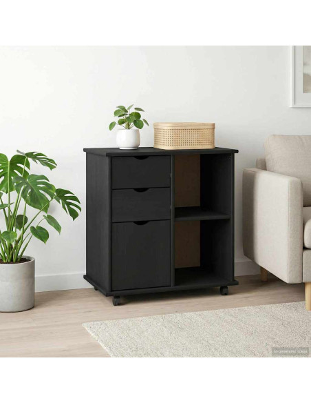 Mobile con Ruote con ruota Nero 63,5 x 39 x 65,5 cm