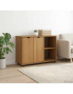 Mobile con Ruote con ruota Marrone miele 100 x 39 x 65,5 cm