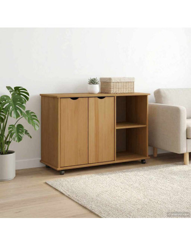 Mobile con Ruote con ruota Marrone miele 100 x 39 x 65,5 cm