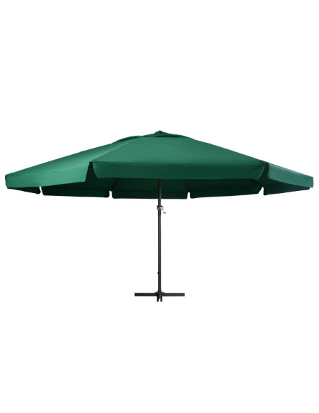 Ombrellone da Giardino con Palo in Alluminio 600 cm Verde