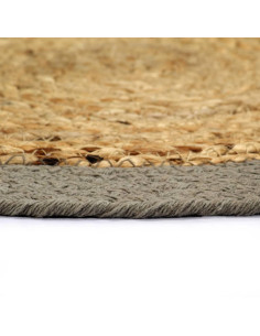 Tovagliette 4 pz Naturale e Grigio 38 cm in Juta e Cotone 2