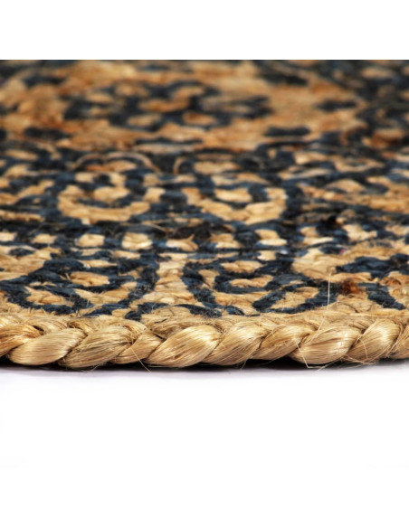 Tovagliette 4 pz Blu Scuro 38 cm Rotonde in Juta