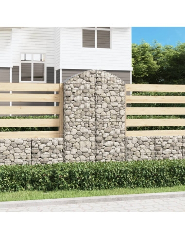 Cesto Gabbione ad Arco 100x30x160/180 cm Ferro Zincato