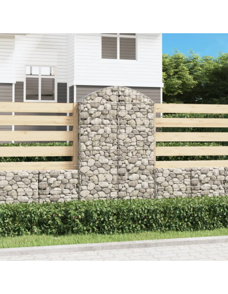 Cesto Gabbione ad Arco 100x30x160/180 cm Ferro Zincato