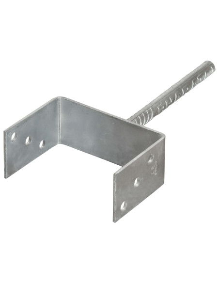 Picchetti per Recinzione 6 pz Argento 14x6x30cm Acciaio Zincato