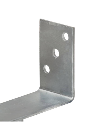 Picchetti per Recinzione 6 pz Argento 14x6x30cm Acciaio Zincato