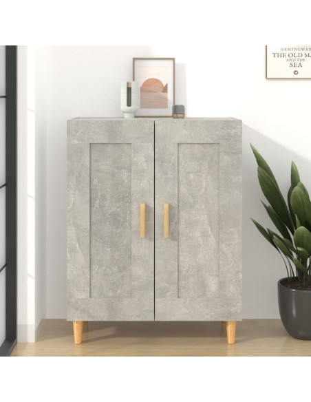 Credenza Grigio Cemento 69,5x34x90 cm in Legno Multistrato