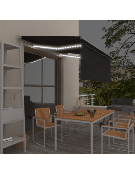 Tenda da Sole Automatica LED Sensore Vento 3,5x2,5 m Antracite