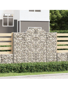 Cesto Gabbione ad Arco 200x30x160/180 cm Ferro Zincato