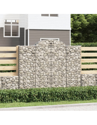 Cesti Gabbioni ad Arco 5 pz 200x30x160/180 cm Ferro Zincato