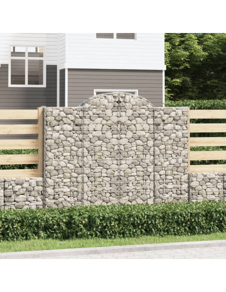 Cesti Gabbioni ad Arco 5 pz 200x30x160/180 cm Ferro Zincato