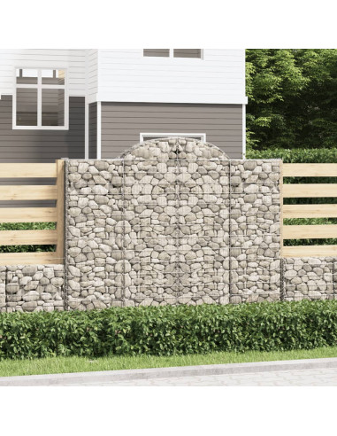 Cesti Gabbioni ad Arco 2 pz 200x30x160/180 cm Ferro Zincato