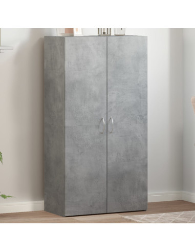 Schedario Grigio Cemento 60x32x115 cm in Legno Multistrato