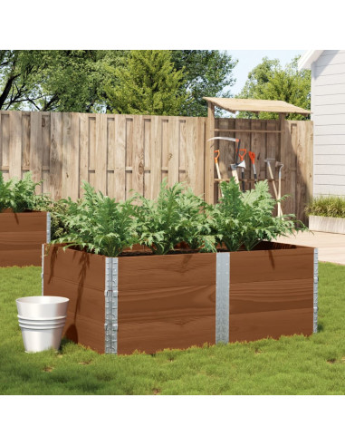 Fioriera da Giardino Marrone 150x100 cm Legno Massello di Pino