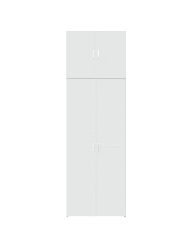 Credenza Bianca 80x42,5x249 cm in Legno Multistrato