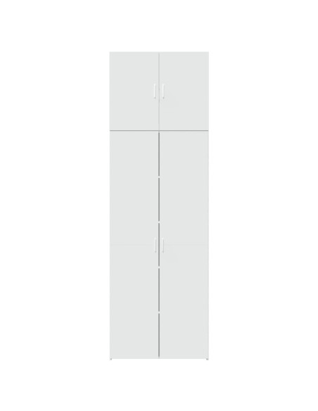 Credenza Bianca 80x42,5x249 cm in Legno Multistrato