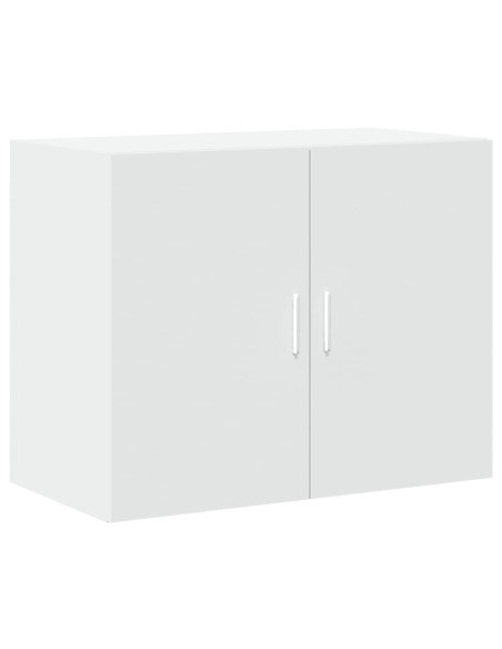 Credenza Bianca 80x42,5x249 cm in Legno Multistrato