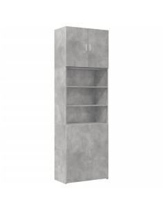 Credenza Grigio Cemento 80x42,5x249 cm in Legno Multistrato 2