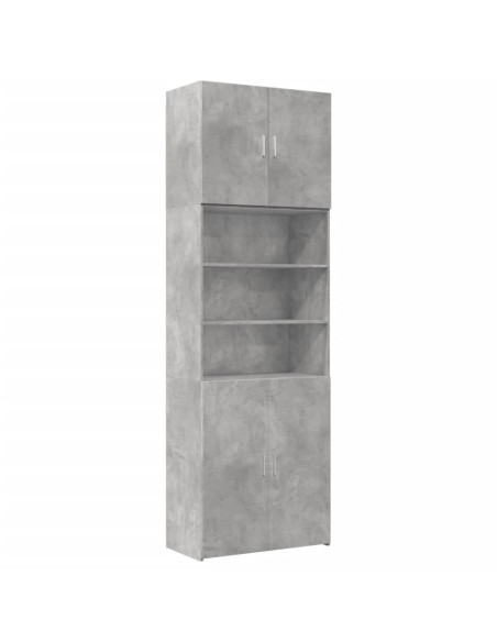 Credenza Grigio Cemento 80x42,5x249 cm in Legno Multistrato