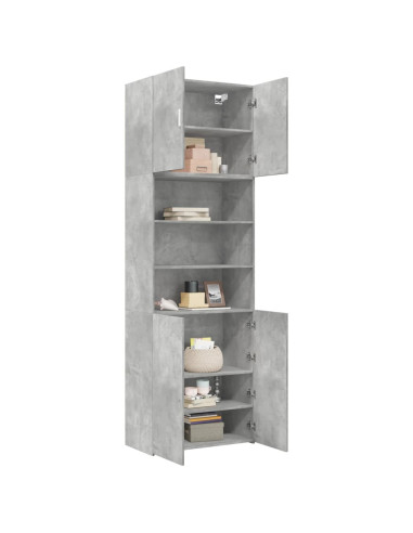 Credenza Grigio Cemento 80x42,5x249 cm in Legno Multistrato