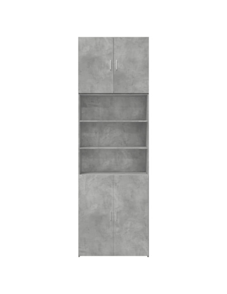 Credenza Grigio Cemento 80x42,5x249 cm in Legno Multistrato