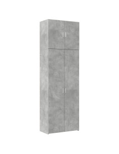 Credenza Grigio Cemento 80x42,5x249 cm in Legno Multistrato 2