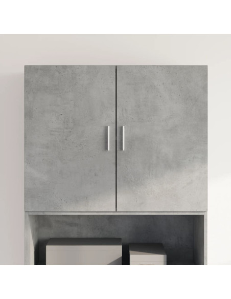 Mobile a Parete Grigio Cemento 80x42,5x64 cm Legno Multistrato